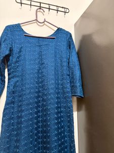 Elegant Teal Lace Kurta