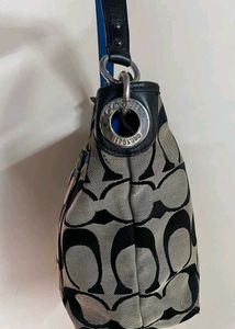 Y2K Coach Signature Striped Shoulder Bag