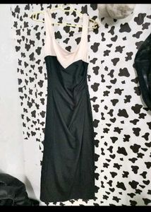 Chic Black &amp; White Midi Dress