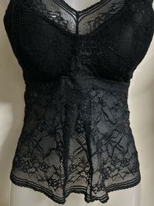 Black Lace V-Neck Camisole