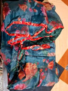 Bohemian Floral Print Organza Skirt