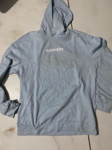 Baby Blue Hoodie with "Nowhere" Print