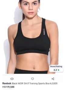 Reebok Black Sports Bra (M size)