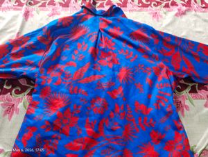 Vibrant Blue Floral Print Top