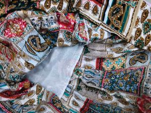 Vibrant Patchwork Ethnic Gown