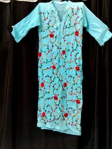 Embroidered Light Blue Tunic