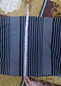 black dress with white stripes