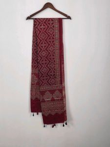 Ajrakh stole with Tassels