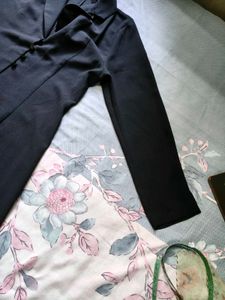 🎉Chic Georgette Black Blazer Dress
