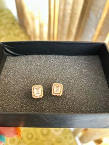 Elegant Emerald Cut Stud Earrings