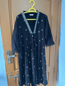 Embroidered Black Kurta