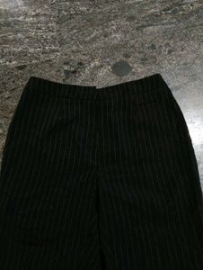 Y2k Classic Pinstripe Black Trousers