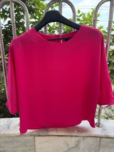 Bright Pink Casual Top