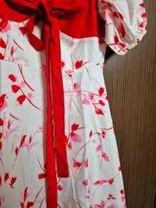 URBANIC Floral Pink and Red Dress | 36