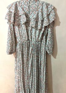 Floral Smocked Pearl Detail Dress