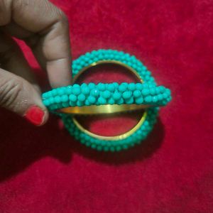 Turquoise Beaded Bangle Set
