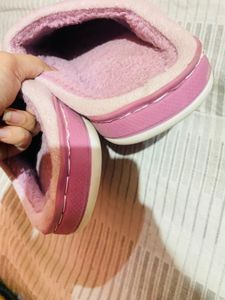 Cute Pink Bear free size Slippers