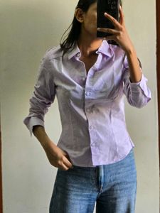 Lavender Button-Up Shirt