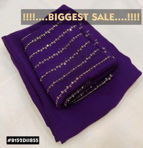 Elegant Black Saree with Blouse Piece