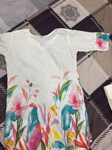 Vibrant Tropical Print Kurta Set