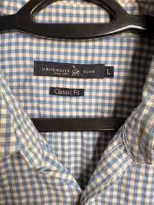 Men's Blue Checkered Casual Shirt
