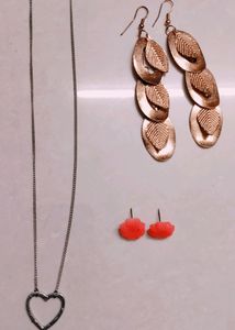 Two Earrings One Pendent Set Of 3