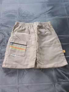 Stylish Grey Shorts with Zipped Pocket
