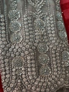 Grey Sequins Shirt With Dupatta