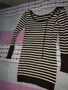 Striped Long Sleeve Sweater Dress