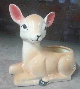 Cute Deer Ceramic Planter/Figurine