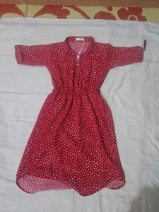Chic Red Polka Dot Dress