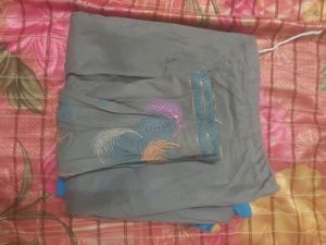 Blue Dress with Butterfly