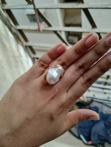 Unique Pearl Statement Ring