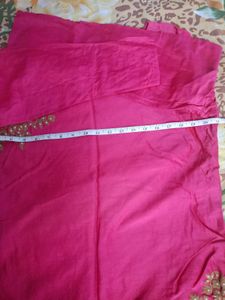 Pink Embroidered Asymmetrical Kurta (Women)