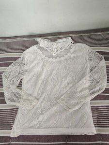 Elegant Lace High Neck Top