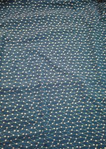Elegant Blue Saree with White Motifs