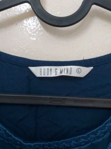 Navy Blue Embroidered Kurta
