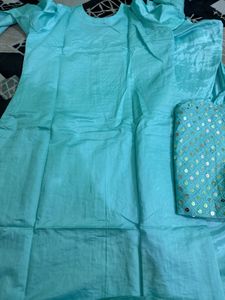 Beautiful Teal Kurta Set with Sequins