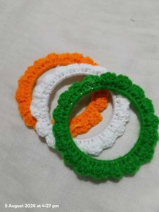 Handmade Tricolor Bangles Set