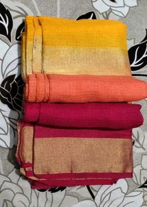Vibrant Striped Silk Saree💗