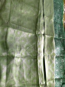 Elegant Mint Green Banarasi Silk Saree