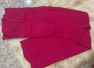 Pink Lace Detail Top