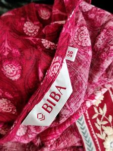 Red Floral Print Kurta Set (Women's)