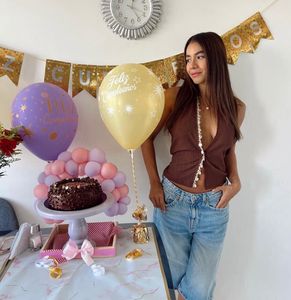 44 H&amp;M Embellished halterneck top