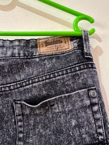 Acid Wash Charcoal Denim