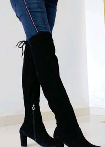 Black Thigh High Boots