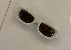 White Rectangular Sunglasses