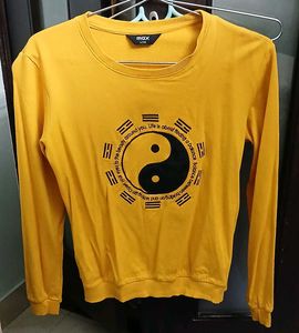 Mustard Yin Yang Graphic Tee - New