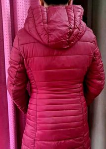 Maroon Puffer Coat