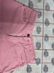 Pink Denim Shorts